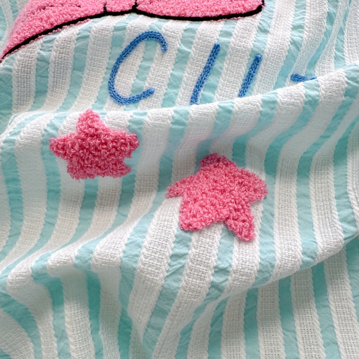 91家纺网 家纺一手货源 找家纺 如意朵 2025新款全棉纯棉提花水洗棉绣花四件套（专版花型） 开心丫