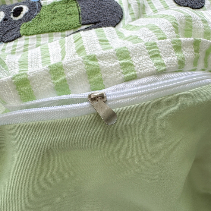 91家纺网 家纺一手货源 找家纺 如意朵 2025新款全棉纯棉提花水洗棉绣花四件套（专版花型） 三只小猫