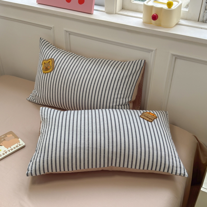 91家纺网 家纺一手货源 找家纺 如意朵 2025新款全棉纯棉提花水洗棉绣花四件套（专版花型） 贪吃卡皮