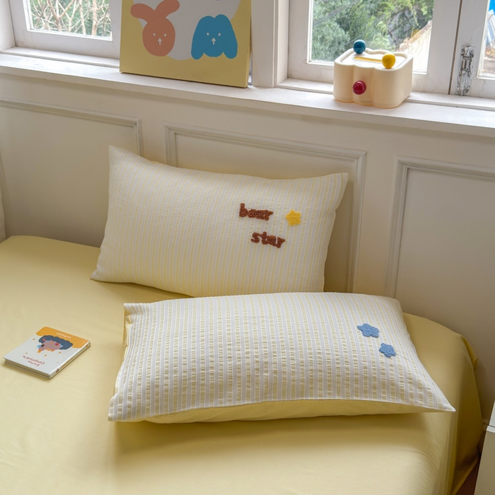 91家纺网 家纺一手货源 找家纺 如意朵 2025新款全棉纯棉提花水洗棉绣花四件套（专版花型） 抓星熊