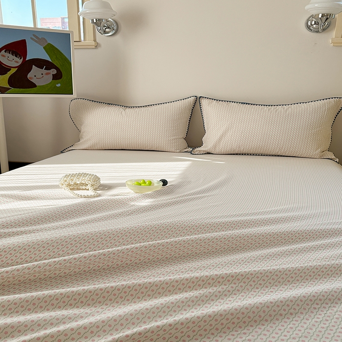 91家纺网 家纺一手货源 找家纺 （总）金丝鸟家纺 2025春夏新款全棉纯棉双层纱床单 单品单件