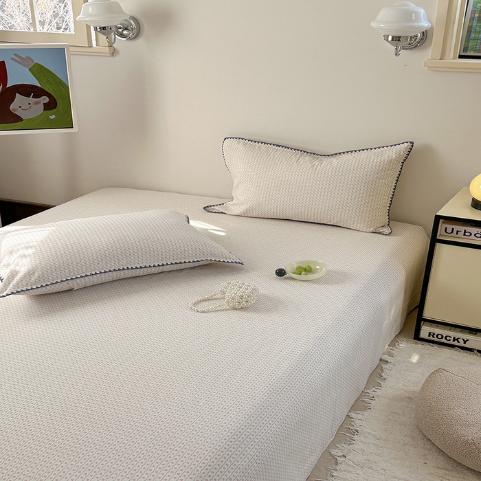 91家纺网 家纺一手货源 找家纺 （总）金丝鸟家纺 2025春夏新款全棉纯棉双层纱床单 单品单件