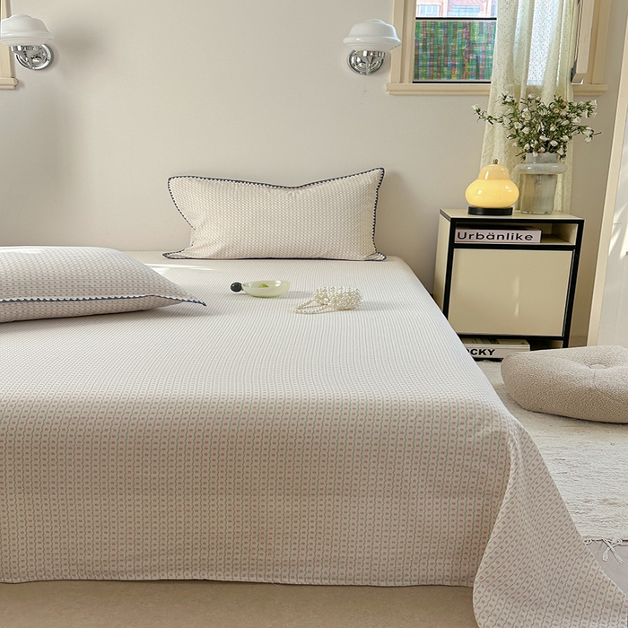 91家纺网 家纺一手货源 找家纺 （总）金丝鸟家纺 2025春夏新款全棉纯棉双层纱床单 单品单件