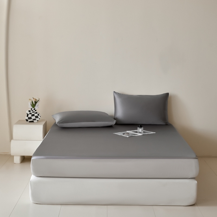 91家纺网 家纺一手货源 找家纺 圣梦莱羽绒家纺 2025春夏新款A类锦氨凉感丝亮丝冰丝绸夏凉被亲肤丝绸被芯 轻奢银烛台