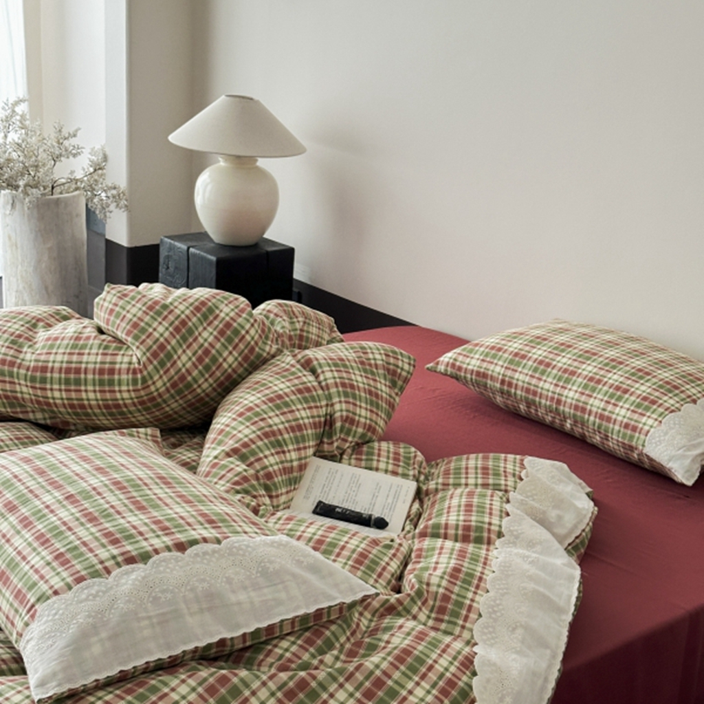 91家纺网 家纺一手货源 找家纺 （总）旷野 2025新款全棉纯棉60支双层纱四件套