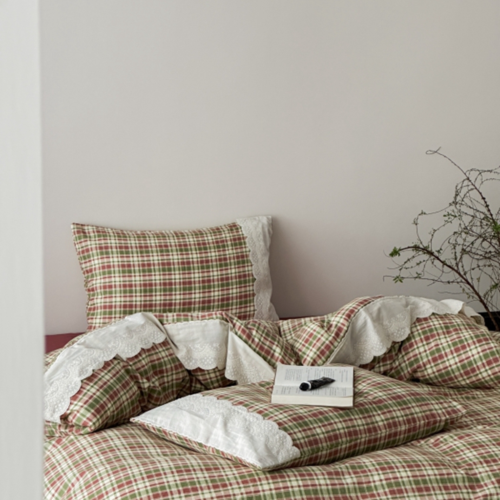 91家纺网 家纺一手货源 找家纺 （总）旷野 2025新款全棉纯棉60支双层纱四件套