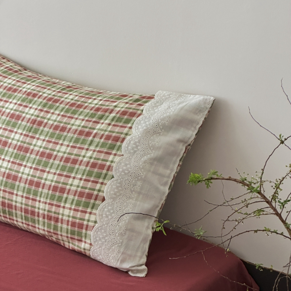 91家纺网 家纺一手货源 找家纺 旷野 2025新款全棉纯棉60支双层纱四件套 春野浮绿