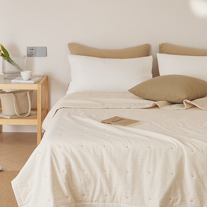 91家纺网 家纺一手货源 找家纺 原研家居 2025新款A类棉麻棉花夏被被子被芯 棉花夏被