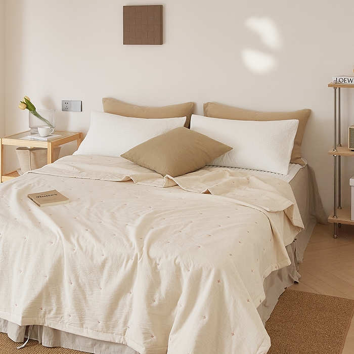 91家纺网 家纺一手货源 找家纺 原研家居 2025新款A类棉麻棉花夏被被子被芯 棉花夏被