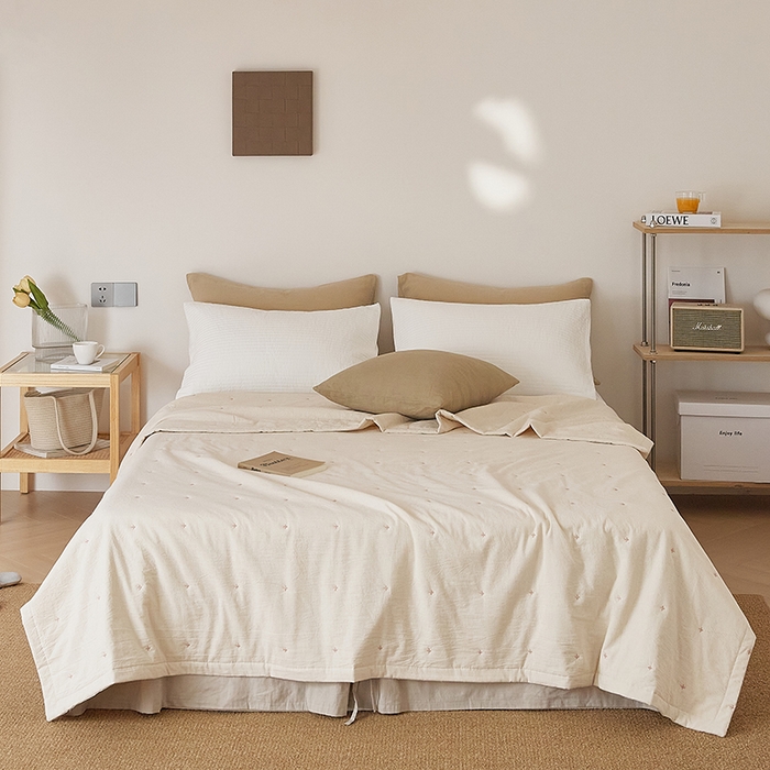 91家纺网 家纺一手货源 找家纺 原研家居 2025新款A类棉麻棉花夏被被子被芯 棉花夏被