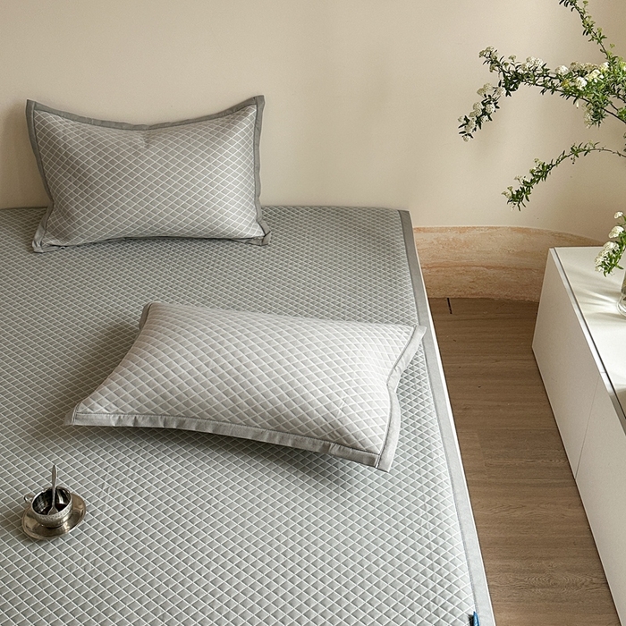 91家纺网 家纺一手货源 找家纺 （总）凉百百 2025新款3D凉豆豆凉席席子-方格