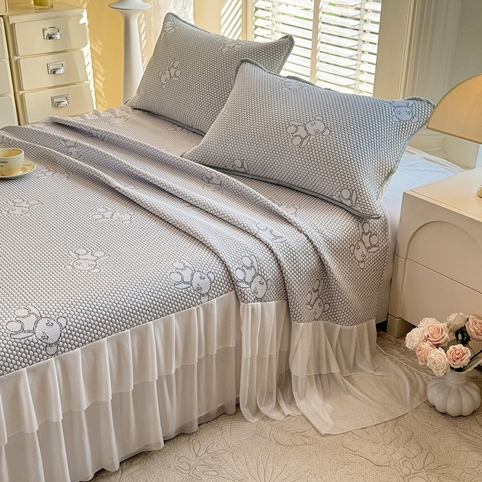 91家纺网 家纺一手货源 找家纺 （总）美达家纺 2025新品冰豆豆床盖凉席