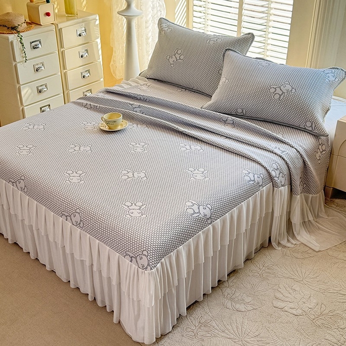 91家纺网 家纺一手货源 找家纺 （总）美达家纺 2025新品冰豆豆床盖凉席