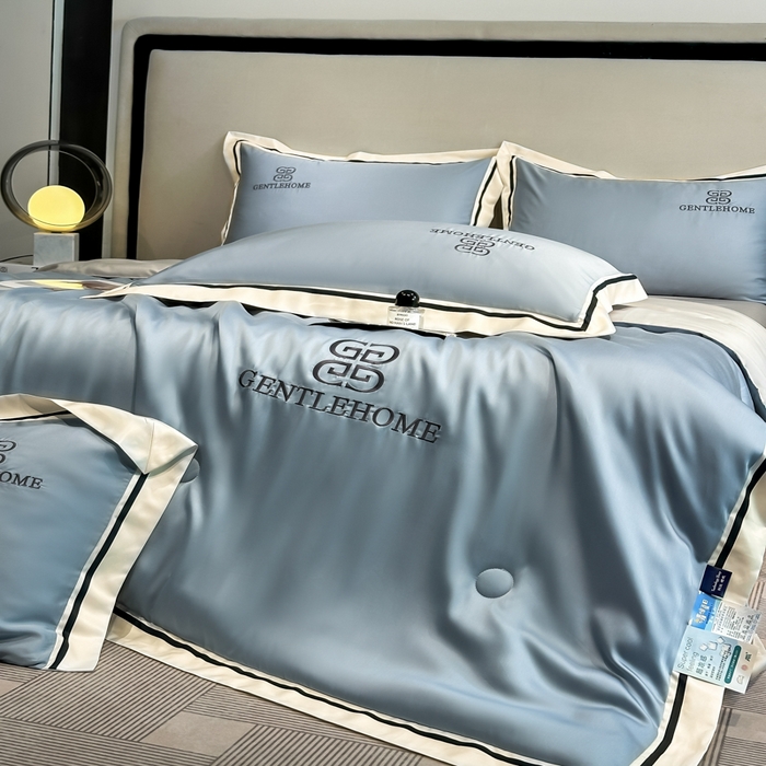 91家纺网 家纺一手货源 找家纺 小久久（小九九） 2025新款水洗真丝夏被-威廉 威廉-海清+山灰