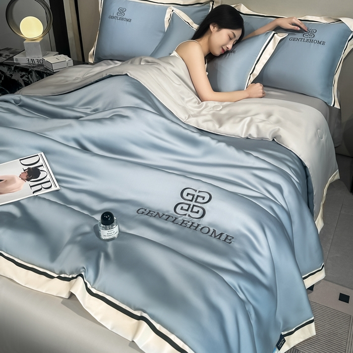 小久久（小九九） 2025新款水洗真丝夏被-威廉 威廉-海清+山灰