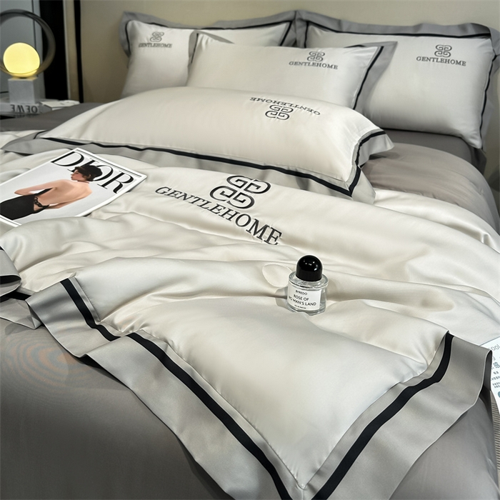 91家纺网 家纺一手货源 找家纺 小久久（小九九） 2025新款水洗真丝夏被-威廉 威廉-山灰+中灰