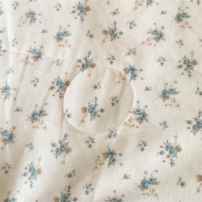 91家纺网 家纺一手货源 找家纺 2025新款全棉双层纱多功能夏被四件套 繁花遍地