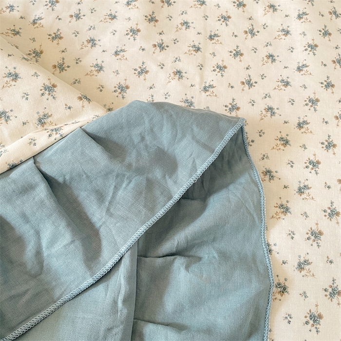 91家纺网 家纺一手货源 找家纺 2025新款全棉双层纱多功能夏被四件套 繁花遍地