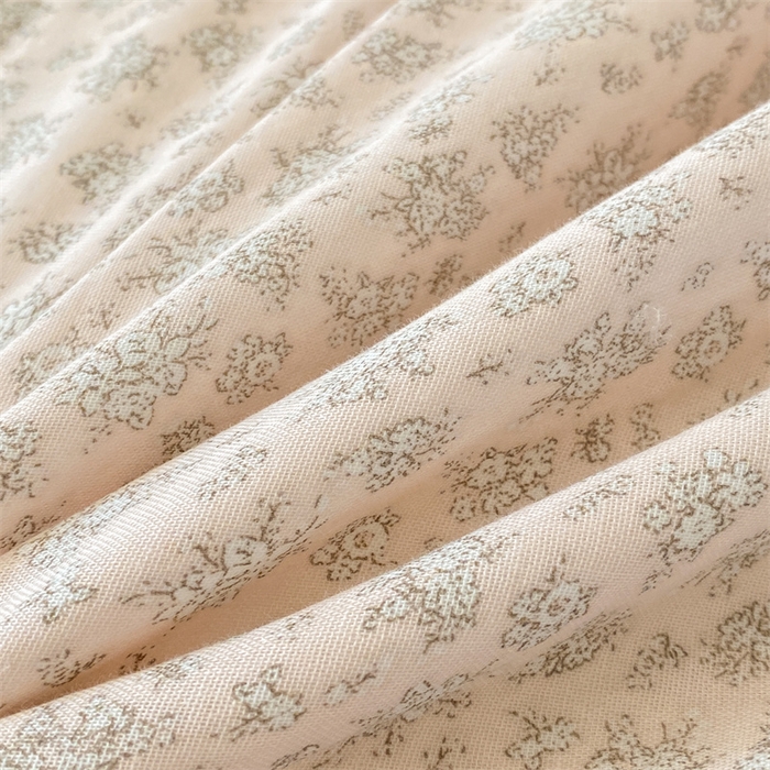 91家纺网 家纺一手货源 找家纺 2025新款全棉双层纱多功能夏被四件套 繁花蝴结