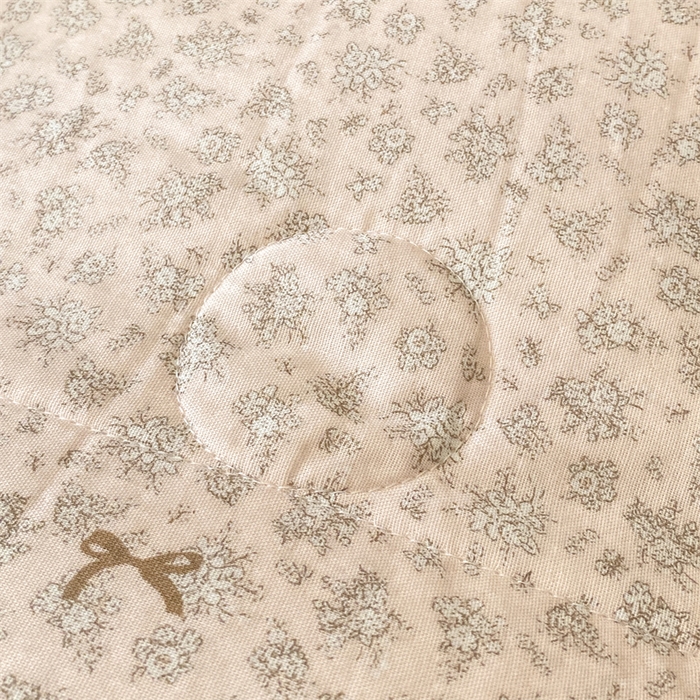 91家纺网 家纺一手货源 找家纺 2025新款全棉双层纱多功能夏被四件套 繁花蝴结