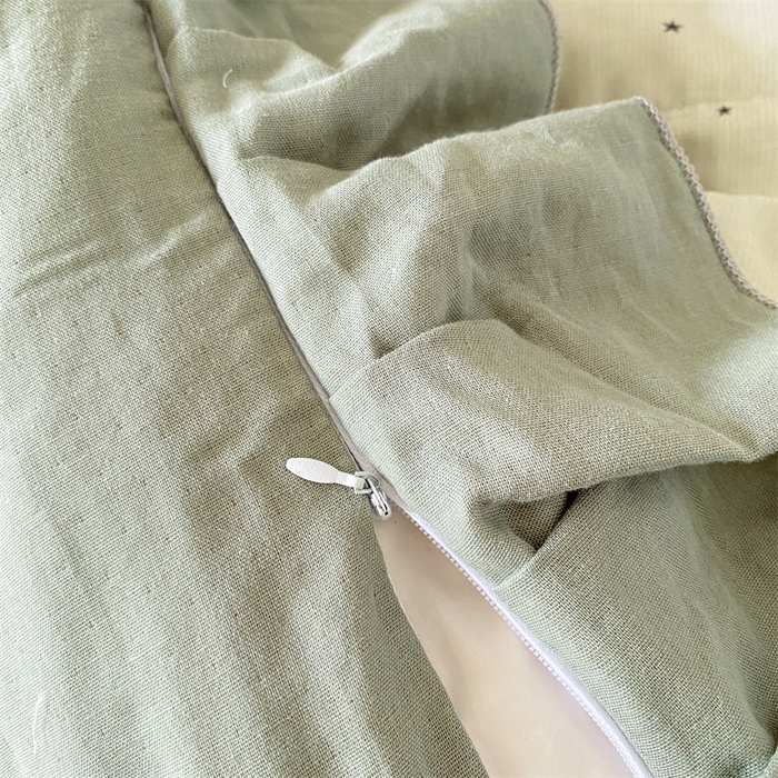 91家纺网 家纺一手货源 找家纺 2025新款全棉双层纱多功能夏被四件套 行星狗