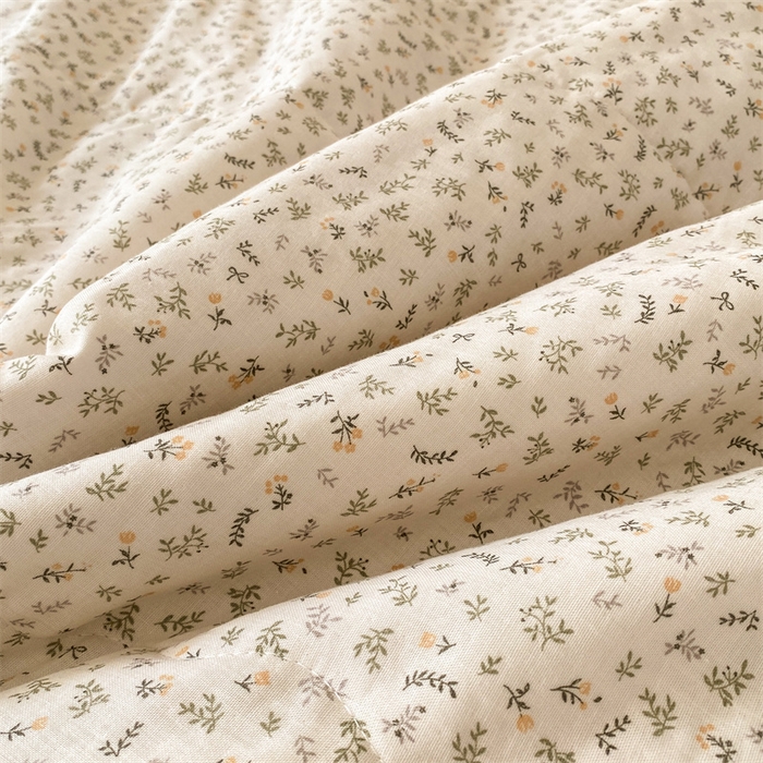 91家纺网 家纺一手货源 找家纺 2025新款全棉双层纱多功能夏被四件套 花絮