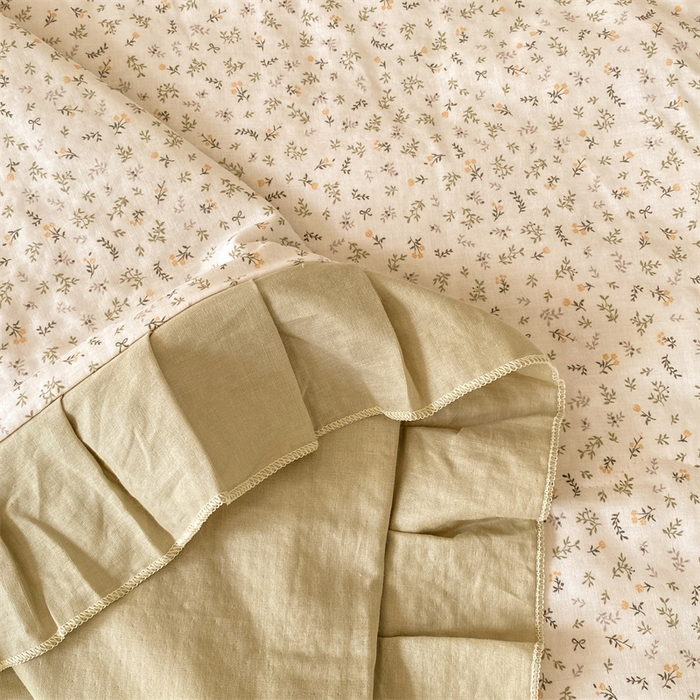 91家纺网 家纺一手货源 找家纺 2025新款全棉双层纱多功能夏被四件套 花絮