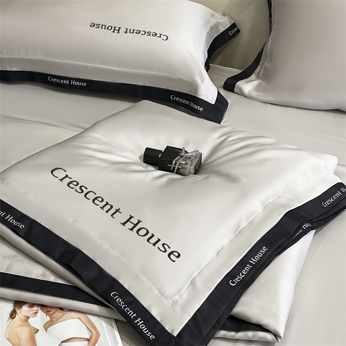 91家纺网 家纺一手货源 找家纺 小久久（小九九） 2025新款水洗冰丝夏被四件套-卡瑞娜系列 卡瑞娜-山灰