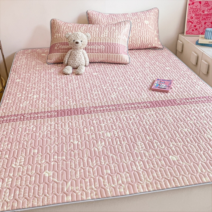 91家纺网 家纺一手货源 找家纺 沐慕 2025新款高克重小清新乳胶凉席-风格二 宠物乐园