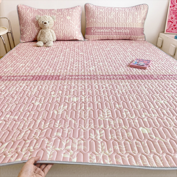 沐慕 2025新款高克重小清新乳胶凉席-风格二 宠物乐园