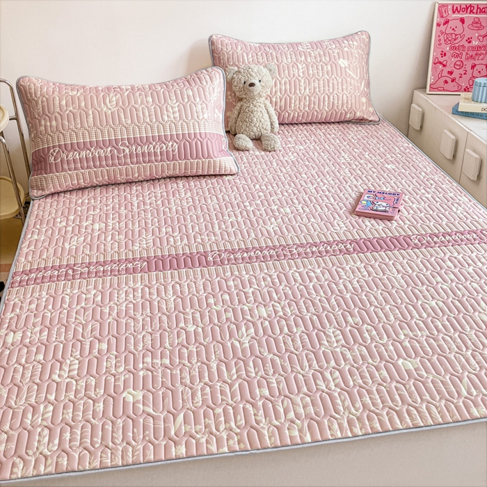 91家纺网 家纺一手货源 找家纺 沐慕 2025新款高克重小清新乳胶凉席-风格二 宠物乐园