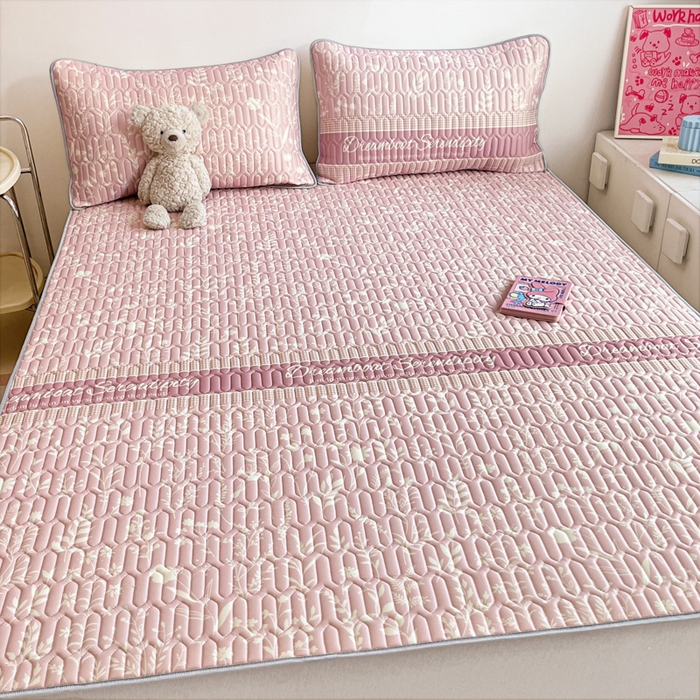 91家纺网 家纺一手货源 找家纺 沐慕 2025新款高克重小清新乳胶凉席-风格二 宠物乐园