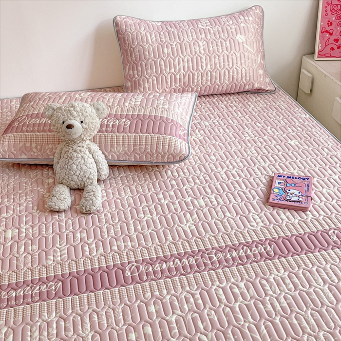 91家纺网 家纺一手货源 找家纺 沐慕 2025新款高克重小清新乳胶凉席-风格二 宠物乐园