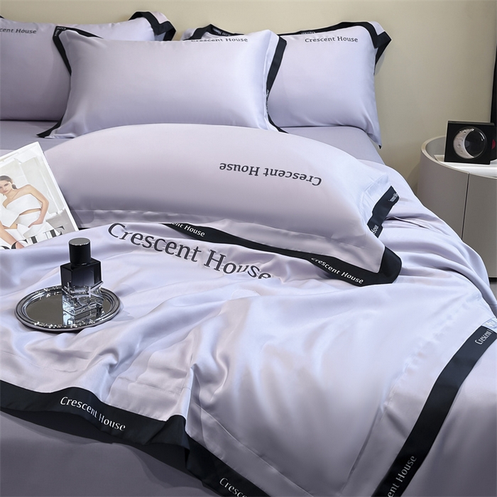 91家纺网 家纺一手货源 找家纺 小久久（小九九） 2025新款水洗冰丝夏被四件套-卡瑞娜系列 卡瑞娜-星黛紫