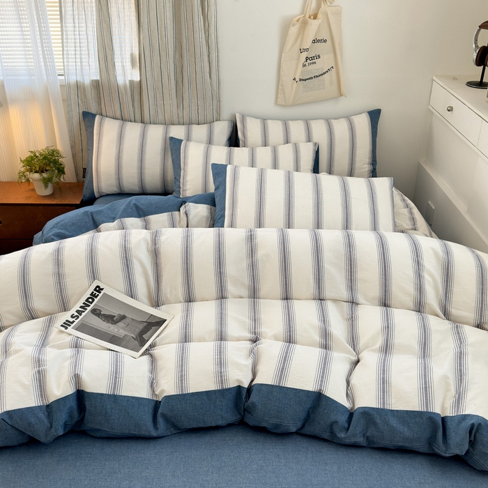 91家纺网 家纺一手货源 找家纺 （总）娜娜 2025新款A类全棉色织水洗棉四件套