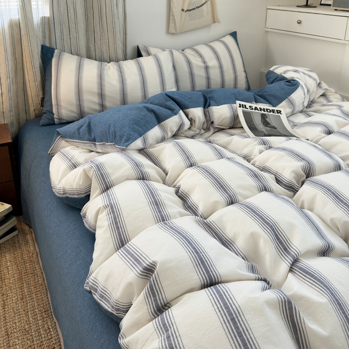 91家纺网 家纺一手货源 找家纺 （总）娜娜 2025新款A类全棉色织水洗棉四件套