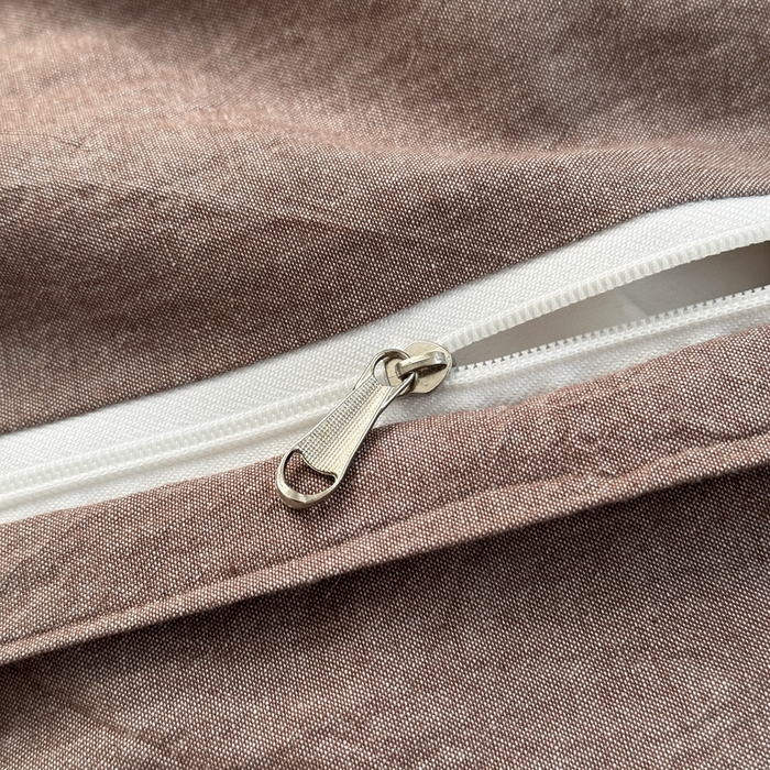 91家纺网 家纺一手货源 找家纺 娜娜 2025新款A类全棉色织水洗棉四件套 罗马系列-条纹咖