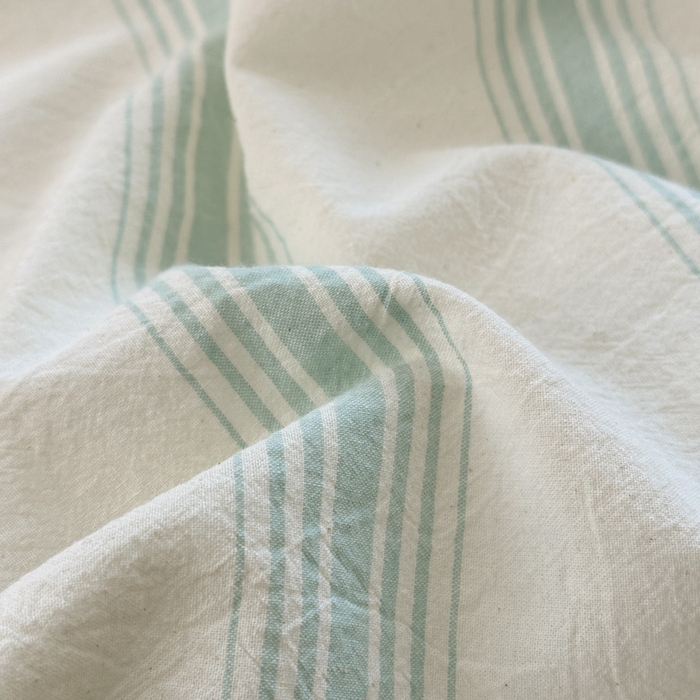 91家纺网 家纺一手货源 找家纺 娜娜 2025新款A类全棉色织水洗棉四件套 罗马系列-条纹蓝