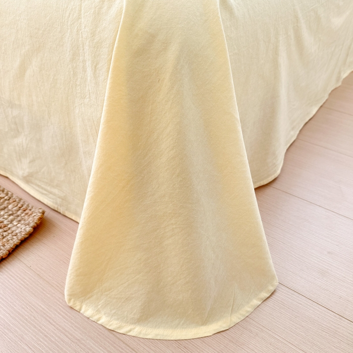 91家纺网 家纺一手货源 找家纺 娜娜 2025新款A类全棉色织水洗棉四件套 罗马系列-条纹黄