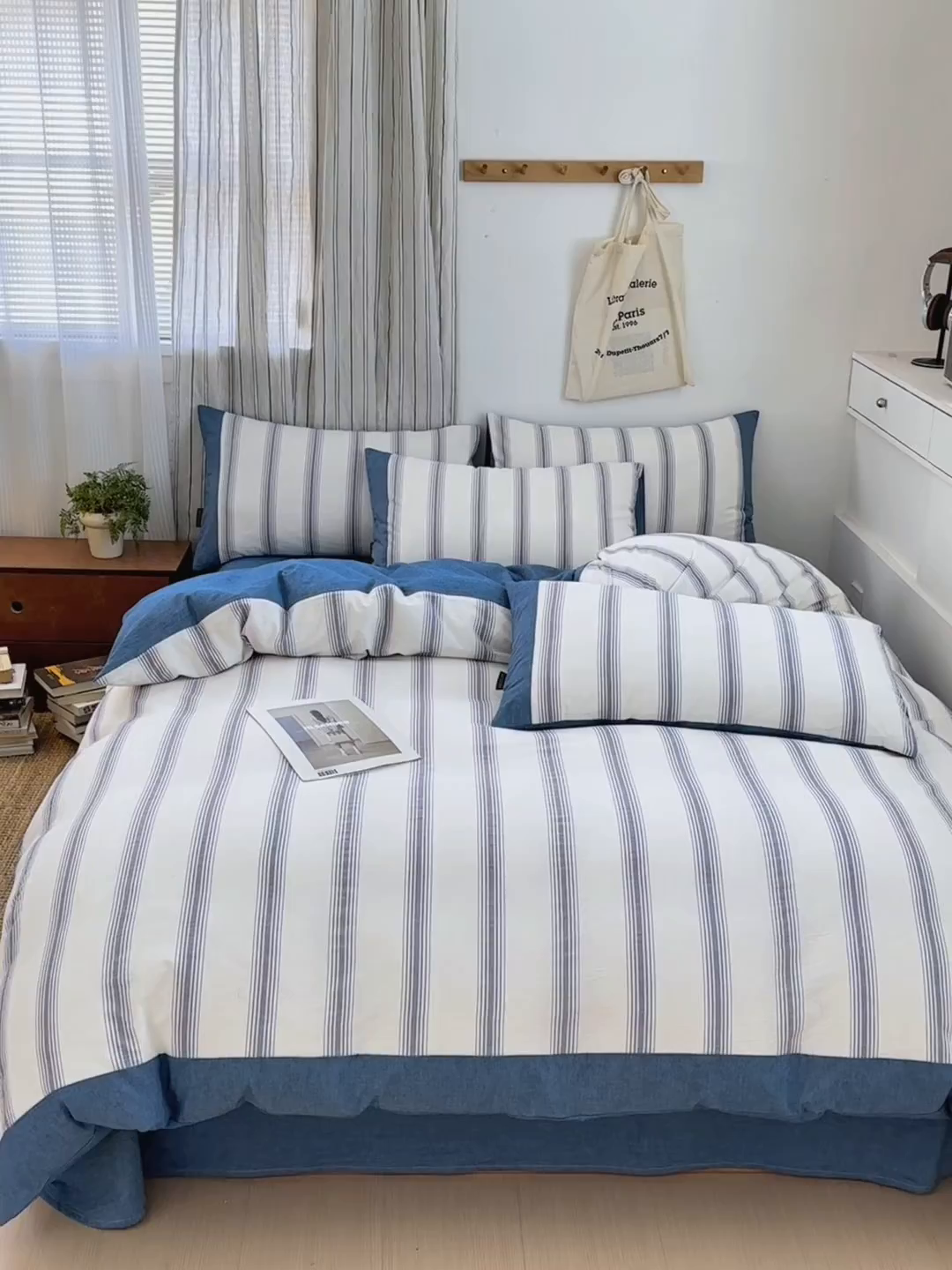 91家纺网 家纺一手货源 找家纺 （总）娜娜 2025新款A类全棉色织水洗棉四件套