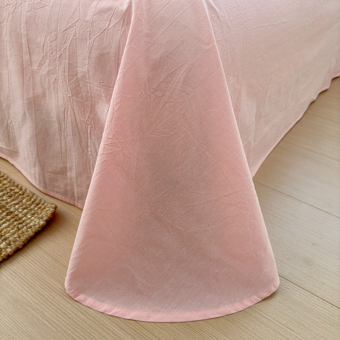 91家纺网 家纺一手货源 找家纺 娜娜 2025新款A类全棉色织水洗棉四件套 罗马系列-条纹粉