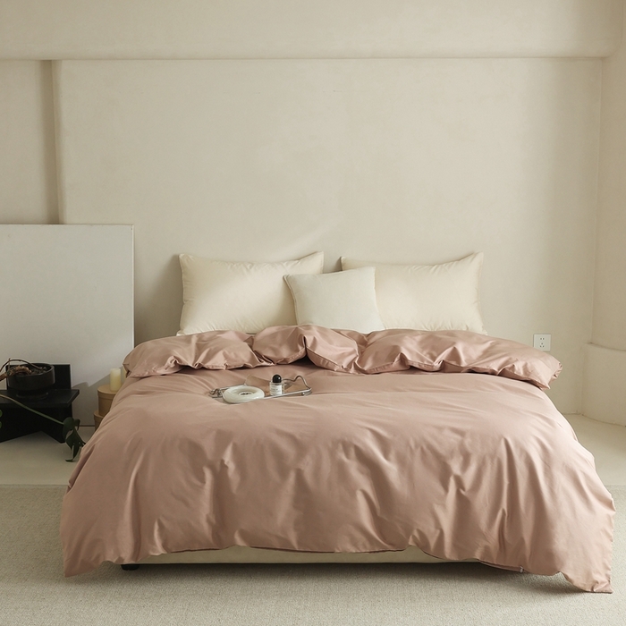 91家纺网 家纺一手货源 找家纺 棉眠 2025新款长绒棉纯色单品系列-单被套 黎沙棕