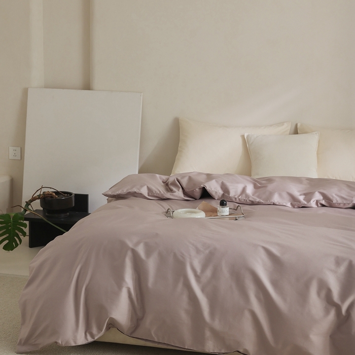 91家纺网 家纺一手货源 找家纺 棉眠 2025新款长绒棉纯色单品系列-单被套 冬日灰