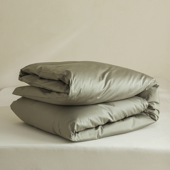 91家纺网 家纺一手货源 找家纺 棉眠 2025新款长绒棉纯色单品系列-单被套 海藻绿