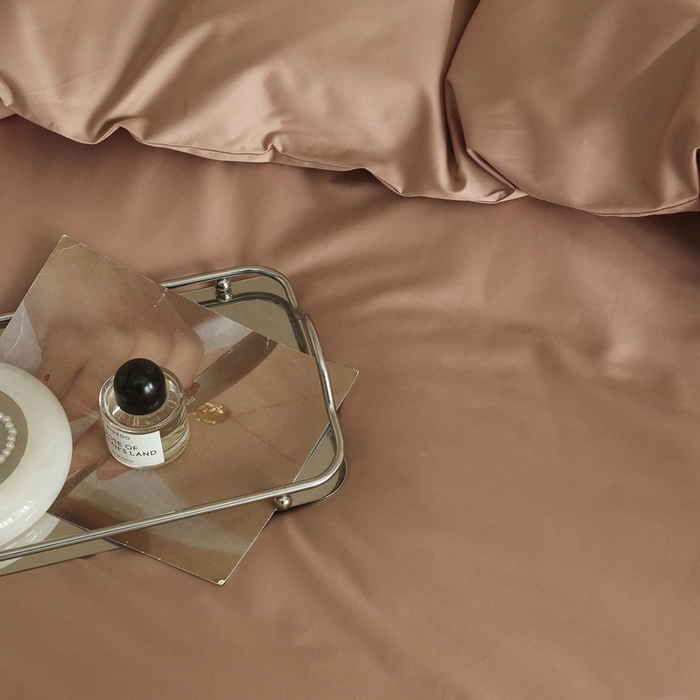 91家纺网 家纺一手货源 找家纺 棉眠 2025新款长绒棉纯色单品系列-单被套 黎沙棕