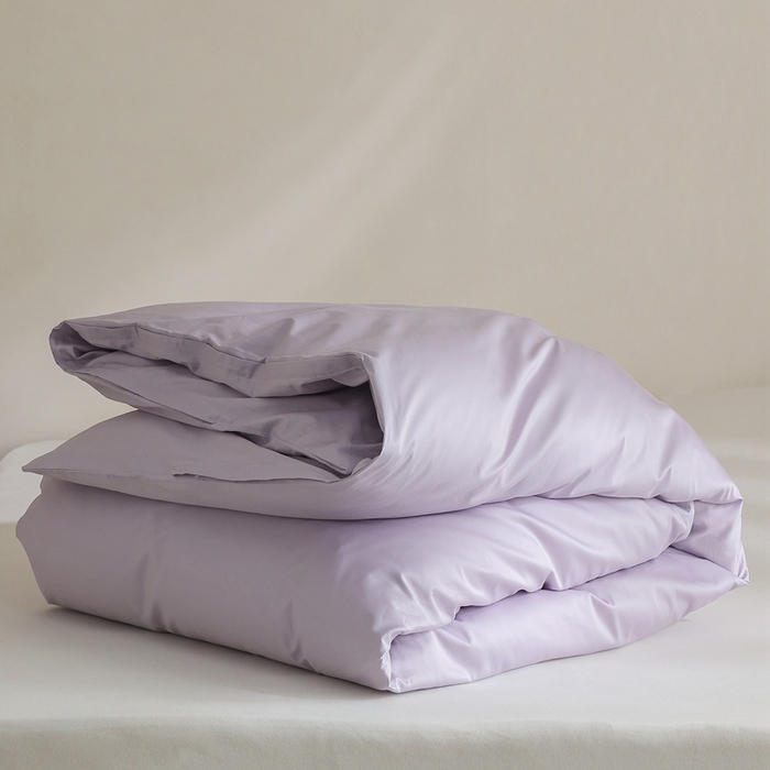 91家纺网 家纺一手货源 找家纺 棉眠 2025新款长绒棉纯色单品系列-单被套 浅紫