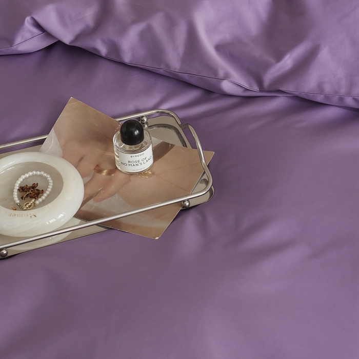 91家纺网 家纺一手货源 找家纺 棉眠 2025新款长绒棉纯色单品系列-单被套 深紫