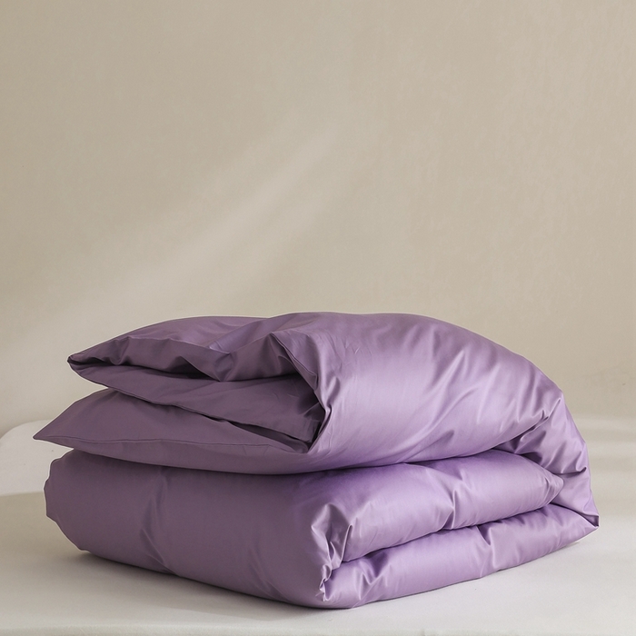 91家纺网 家纺一手货源 找家纺 棉眠 2025新款长绒棉纯色单品系列-单被套 深紫