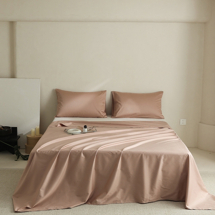 棉眠 2025新款长绒棉纯色单品系列-单床单 黎沙棕