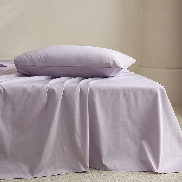 91家纺网 家纺一手货源 找家纺 棉眠 2025新款长绒棉纯色单品系列-单床单 浅紫